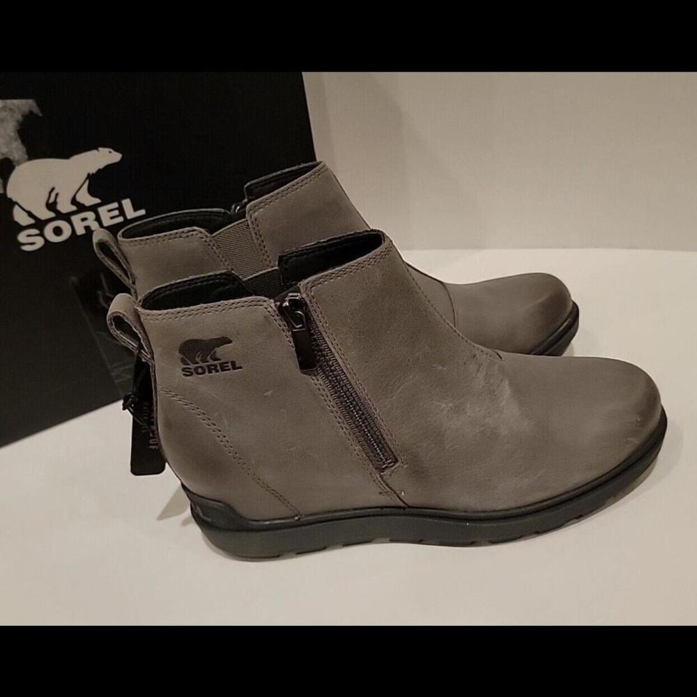 Woman's Boots SOREL Evie™ II Zip Quarry, Grill Color Waterproof Size 9 - Picture 2 of 15
